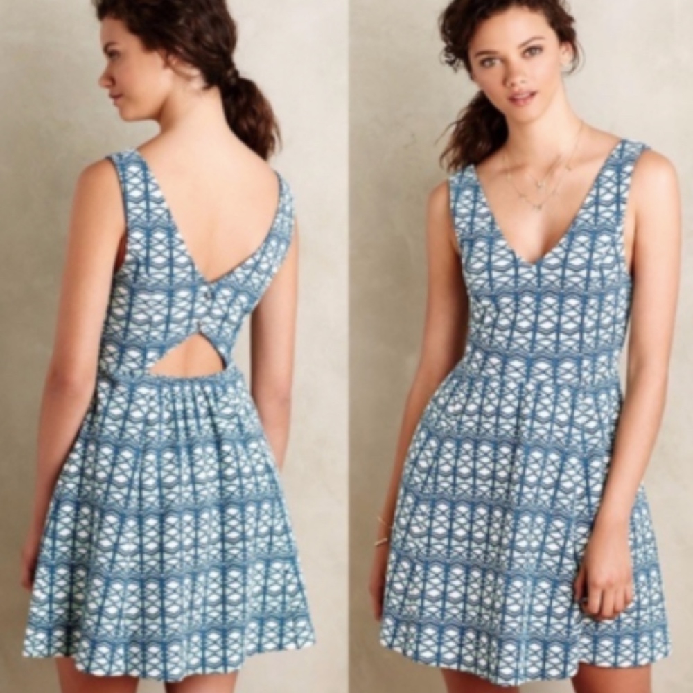 Anthro Maeve Double-V Dress - Size 16